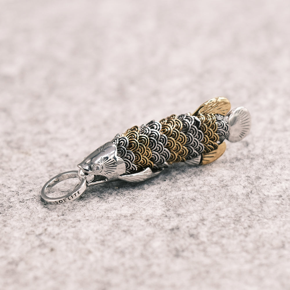 ドラゴンフィッシュシルバーゴールドネックレス – SOULITE