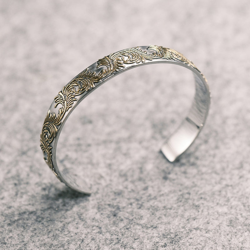 Arabesque Silver Gold Bangle L