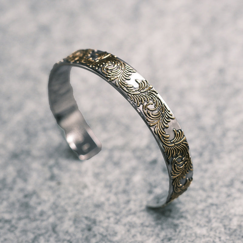 Arabesque Silver Gold Bangle L