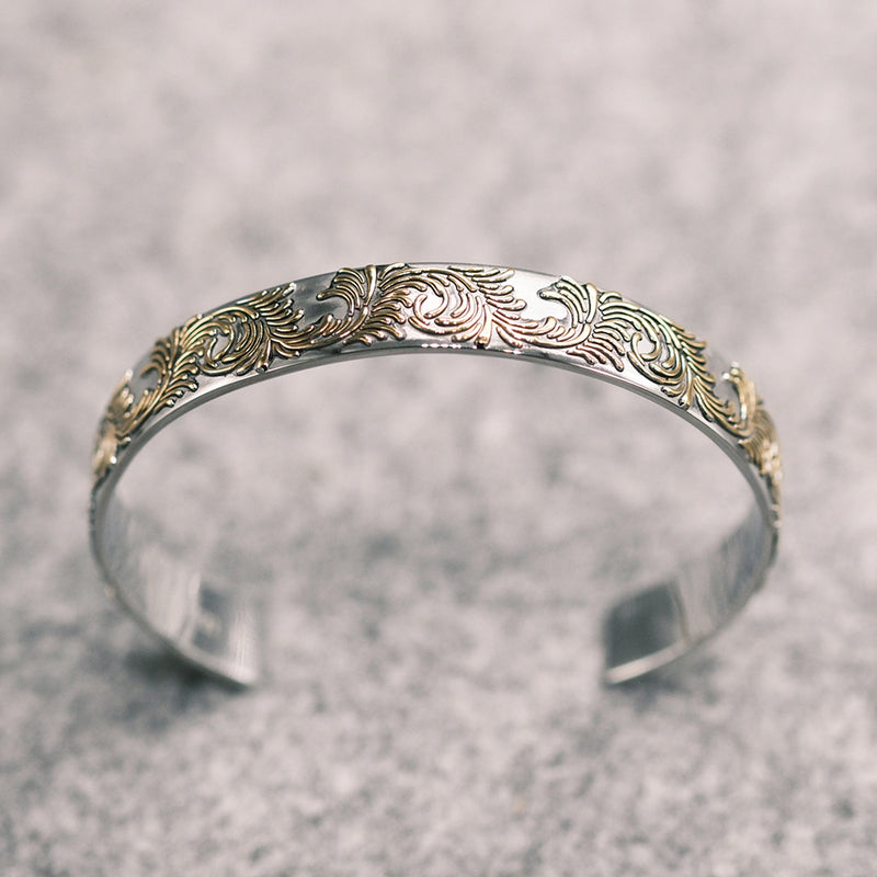Arabesque Silver Gold Bangle L