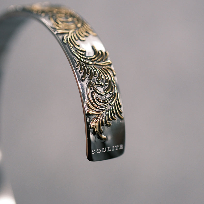 Arabesque Silver Gold Bangle L