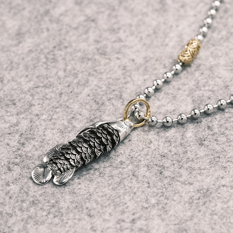 Dragon Fish Silver Necklace