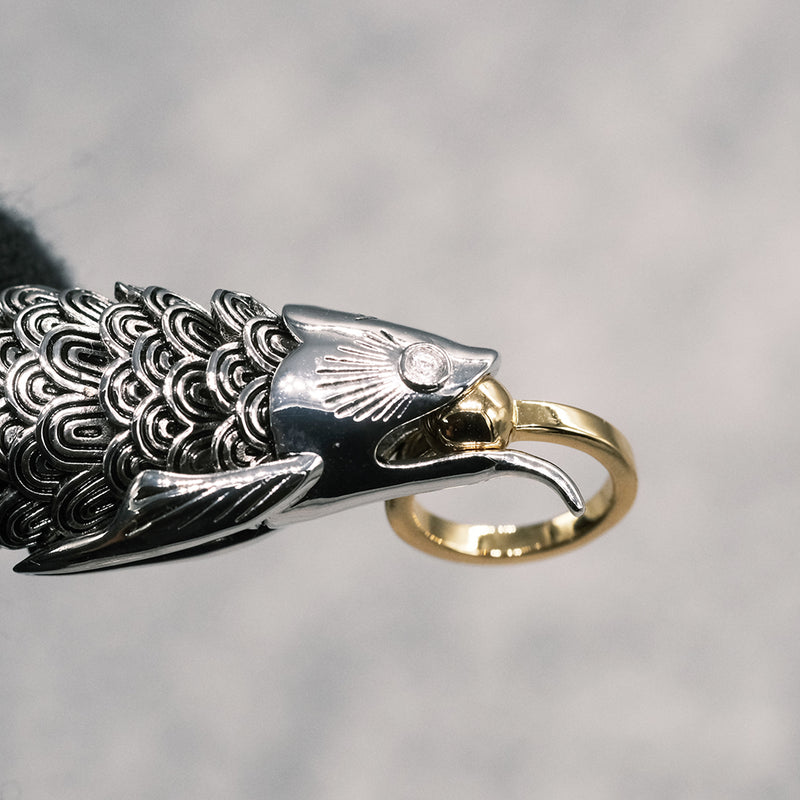 Dragon Fish Silver Necklace
