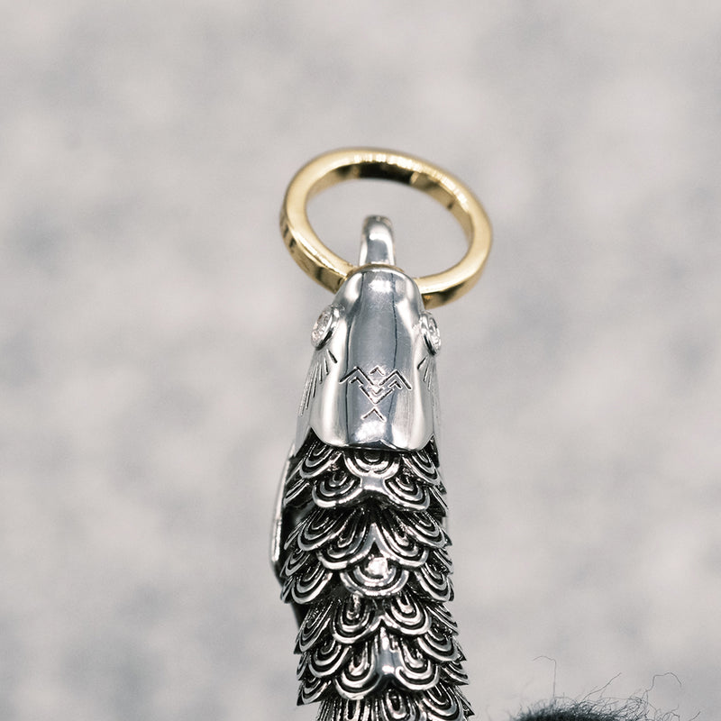 Dragon Fish Silver Necklace