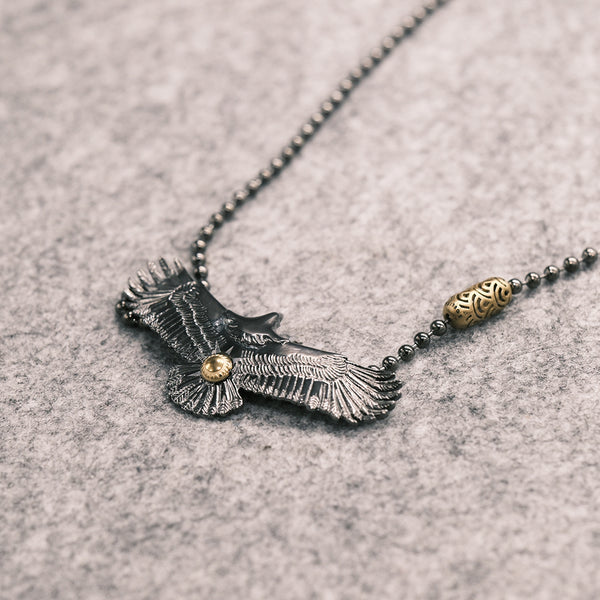 Eagle Black Sun Necklace