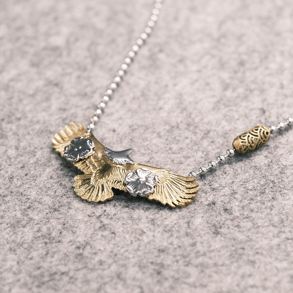 Eagle Gold Flower Necklace